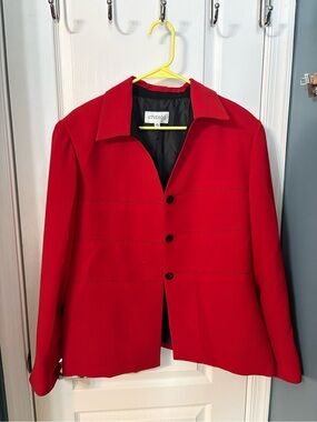 Studio I Bright Red Three-Button Blazer